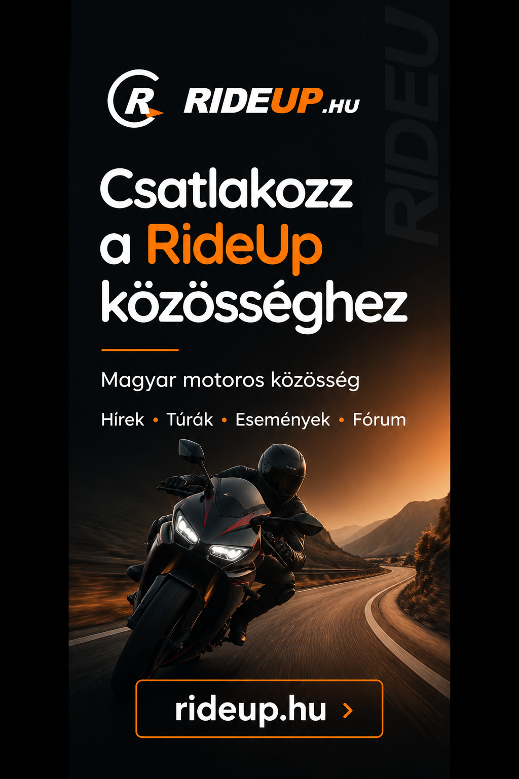 Álló RideUp banner